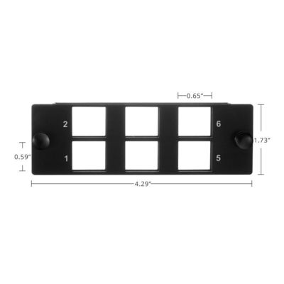 6 Port Wall Mount Fiber Patch Panel Box Multimedia Copper Modular 6 Plastic Clips